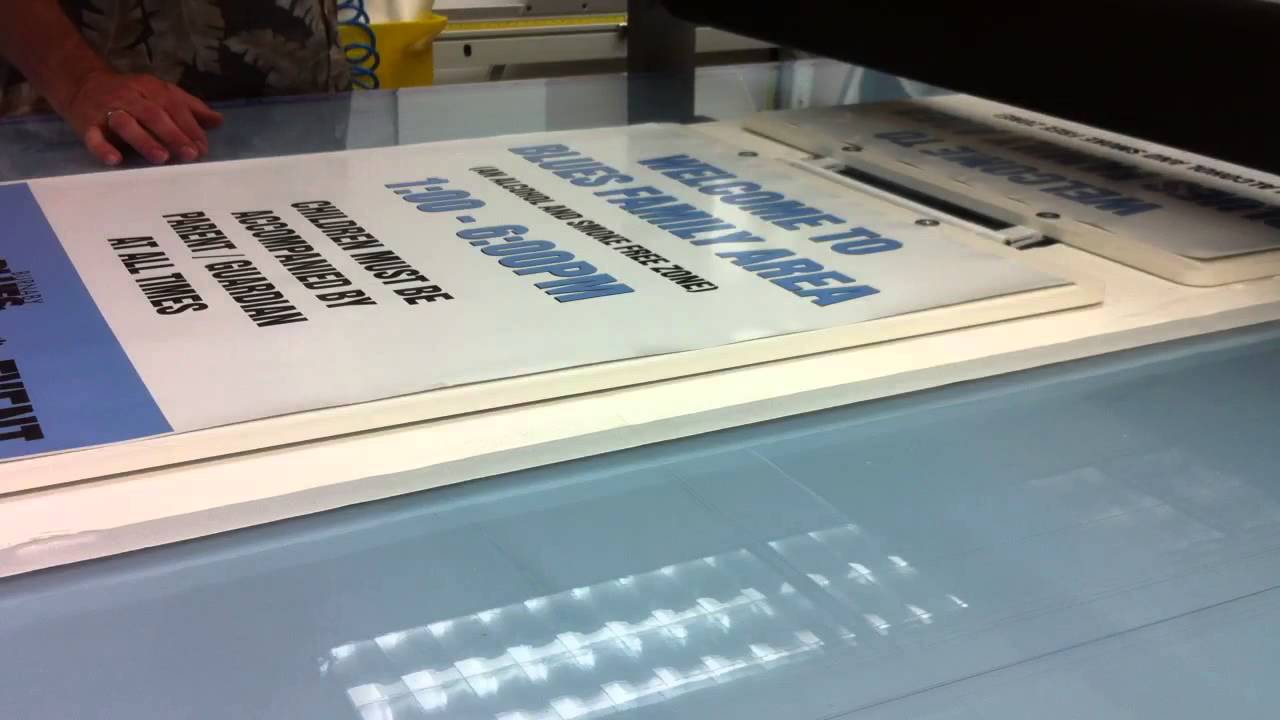 Sandwich board vinyl application