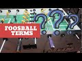 What are FOOSBALL shots called? Foosball Terms!