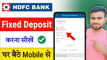 how to open fixed deposit online with hdfc / hdfc bank me fd kaise kare / Fixed Deposit