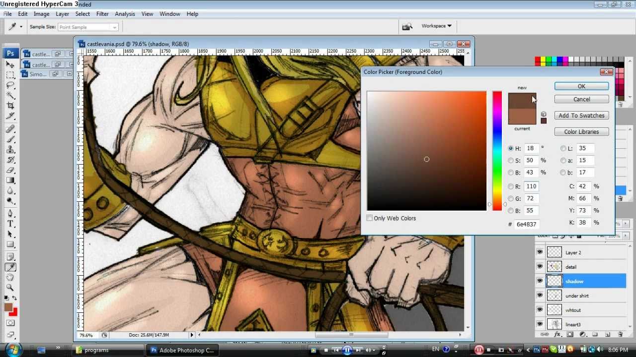 Castlevania Photoshop Paint Process by Martenas