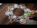 Beautiful rangoli design  flower rangoli design  diwali rangoli  muggulu design saptrangi