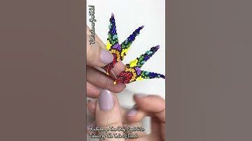 Two-Drop Peyote Star Tutorial Extract ⭐️ Ten Point Beaded Stars #beadingtutorial