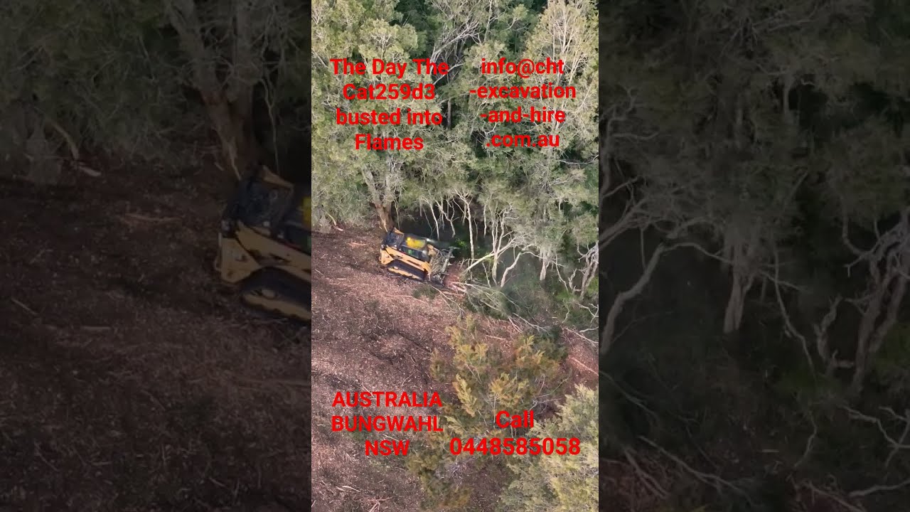Excavator Company Working Before Machine Caught On Fire Cat259d3 600 Excavator Company Working Before Machine Caught On Fire Cat259d3 600