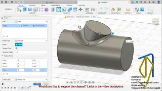 Variable fillet in Fusion 360 | Заокруглення змінного радіуса