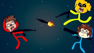 LA GUERRA DE LOS COMPAS 😱 COMPAS EN STICK FIGHT