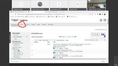 EndNote a reference management tools Dr Subhasree Nag, Clarivate Analytics
