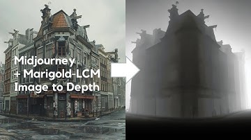 AI Image Depth Estimation using Midjourney + Marigold-LCM / Stable Diffusion