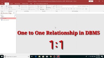One to one Relationship (1:1) in MS ACCESS in urdu practical examples
