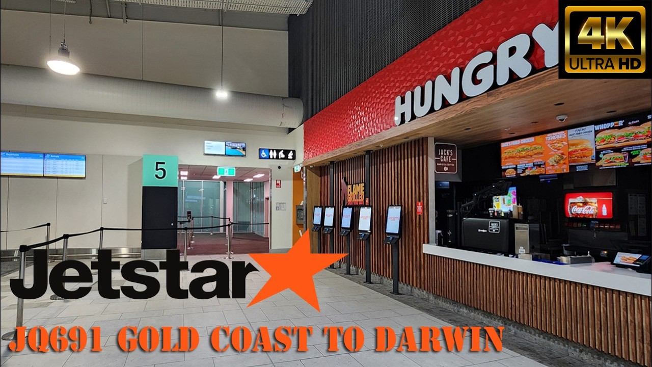 Jetstar JQ691 Gold Coast ✈ Darwin Experience | 🇦🇺 🛬 4k