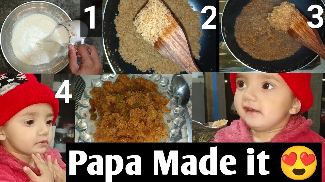 Dad Makes Makhandi Halwa on Mom’s Request 😍 | Cute Baby Reactions & Family Cooking Vlog