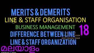LINE & STAFF ORGANISATION/BUSINESS MANAGEMENT 18 /MALAYALAM/BCOM BBA PLUS TWO