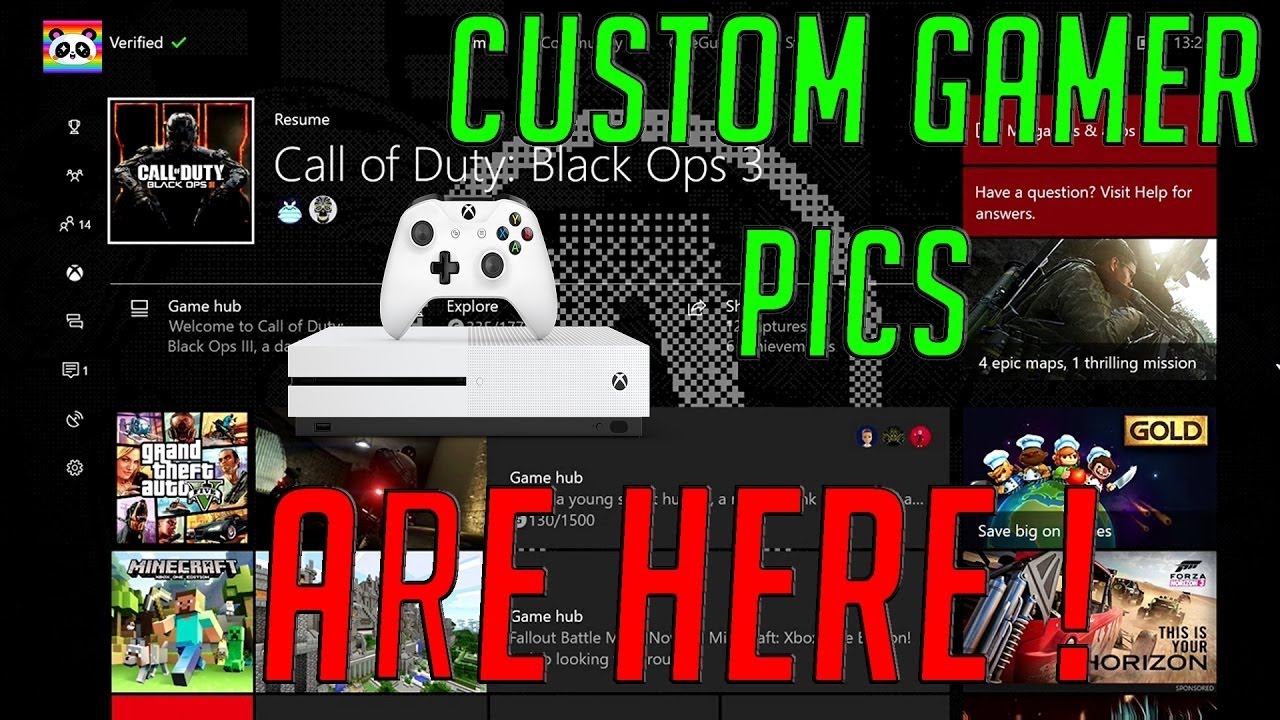 How to get a Custom GamerPic on XboxOne | April 2017 - YouTube