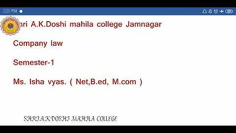 Fy b.com cl lecture 21 by pro Ms Isha Vyas