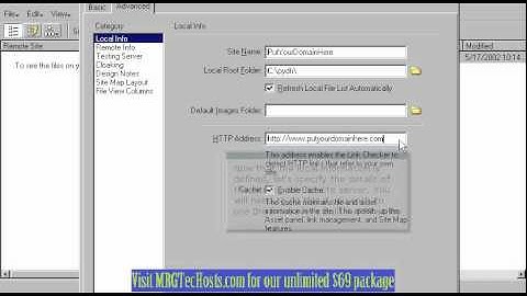[MRGTecHelp.com DreamWeaver Tutorial Series] Confingering your site in DreamWeaver MX