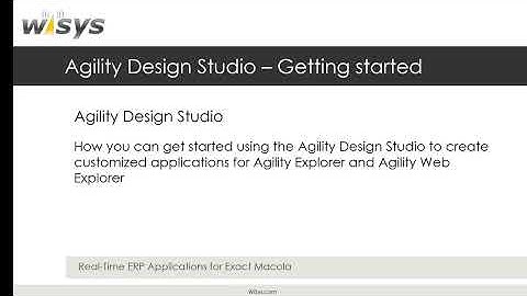 Getting Started with WiSys Agility Design Studio