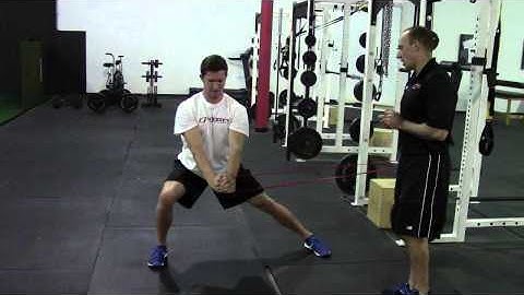 HighPerformanceHandbook.com: Lateral Lunge with Band Overhead Reach