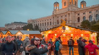 Vienna Walk Christmas Market, Maria Teresa Square, 2022 | 4K Hdr