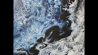 How i do a pour painting making cells from flipping over your cup
"dirty pour" with acrylic paints. use paints that are mixed golden
pour...