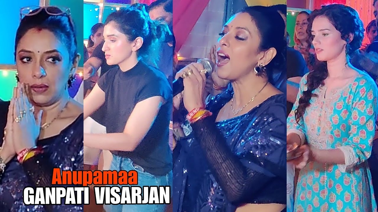 Rupali Ganguly Aka Anupama Ganpati Visarjan