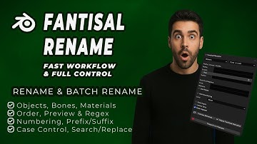Batch Rename in Blender | All rename possibilities + Free Addon