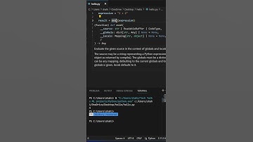 Python eval() Function #shorts #python #programming