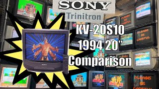 Sony Trinitron KV-20S10 1994 20 inch CRT Curved TV Overview Retro Gaming Calibration Comparison SNES