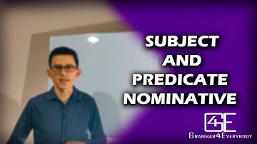 FUNCTIONS OF NOUNS: NOUNS AS SUBJECT AND PREDICATE NOMINATIVE