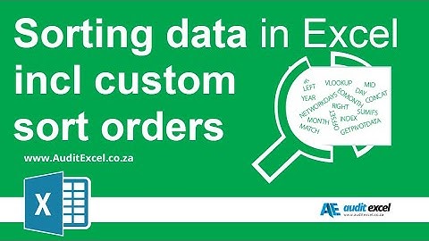 Multi level sorting in Excel including with custom sort orders