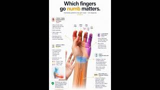 🤯 Which Finger Goes Numb? Your Body Is Warning You! #NerveHealth #HealthFacts #fitnessknowledge
