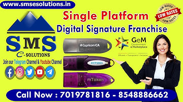 GeM Registration and Digital Signature , E tokens for e Tendering Call : 7019781816
