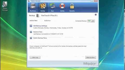 OT4 Deleting a Backup Plan for Windows Vista