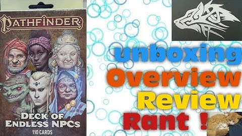 🐲 Unboxing, overview & review of The deck of endless NPCs for Pathfinder 2nd edition from paizo