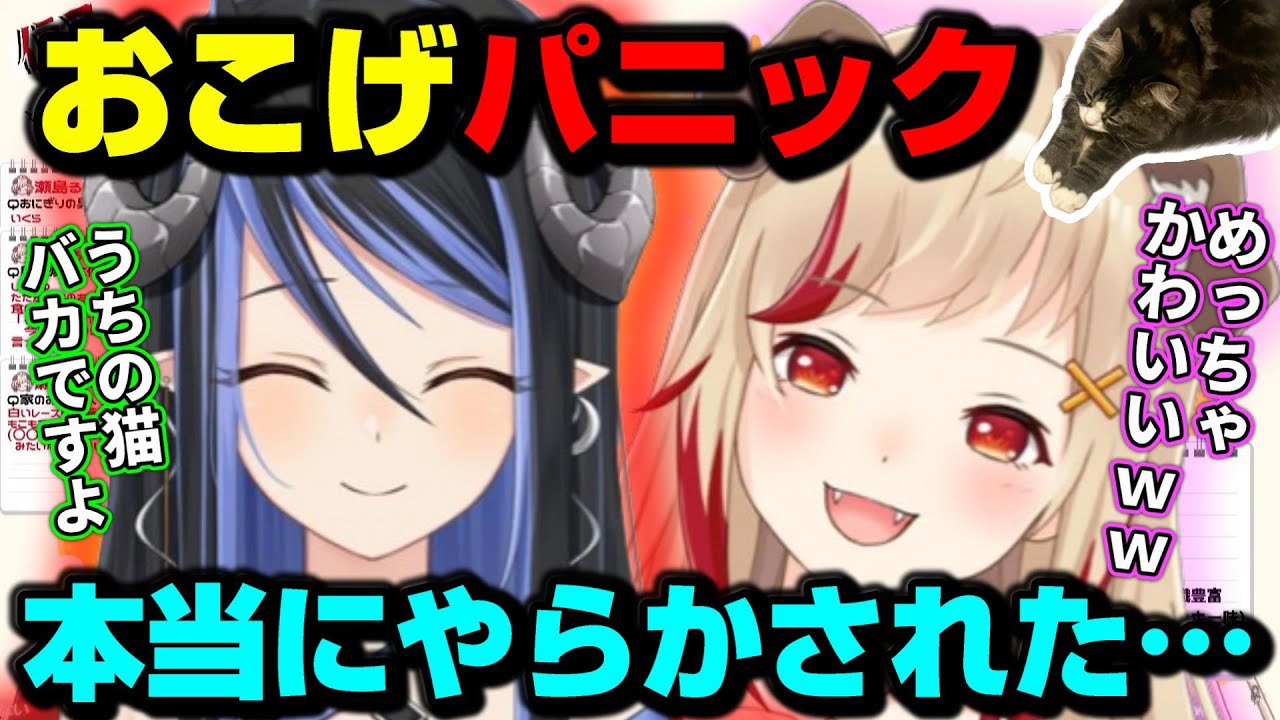 【切り抜き】飼い猫おこげが引き起こした蛇宵家の大惨事がヤバいｗｗ【蛇宵ティア/瀬島るい/ななしいんく】