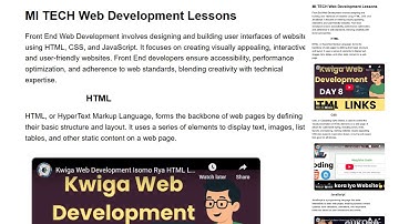 Kwiga Gukora Website ya Business Yawe   Mi Tech Website with HTML and CSS