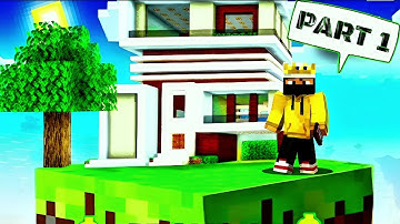 "I Built My First House in One Block Minecraft | One Block Episode 1 | Epic Survival Build 🔥"