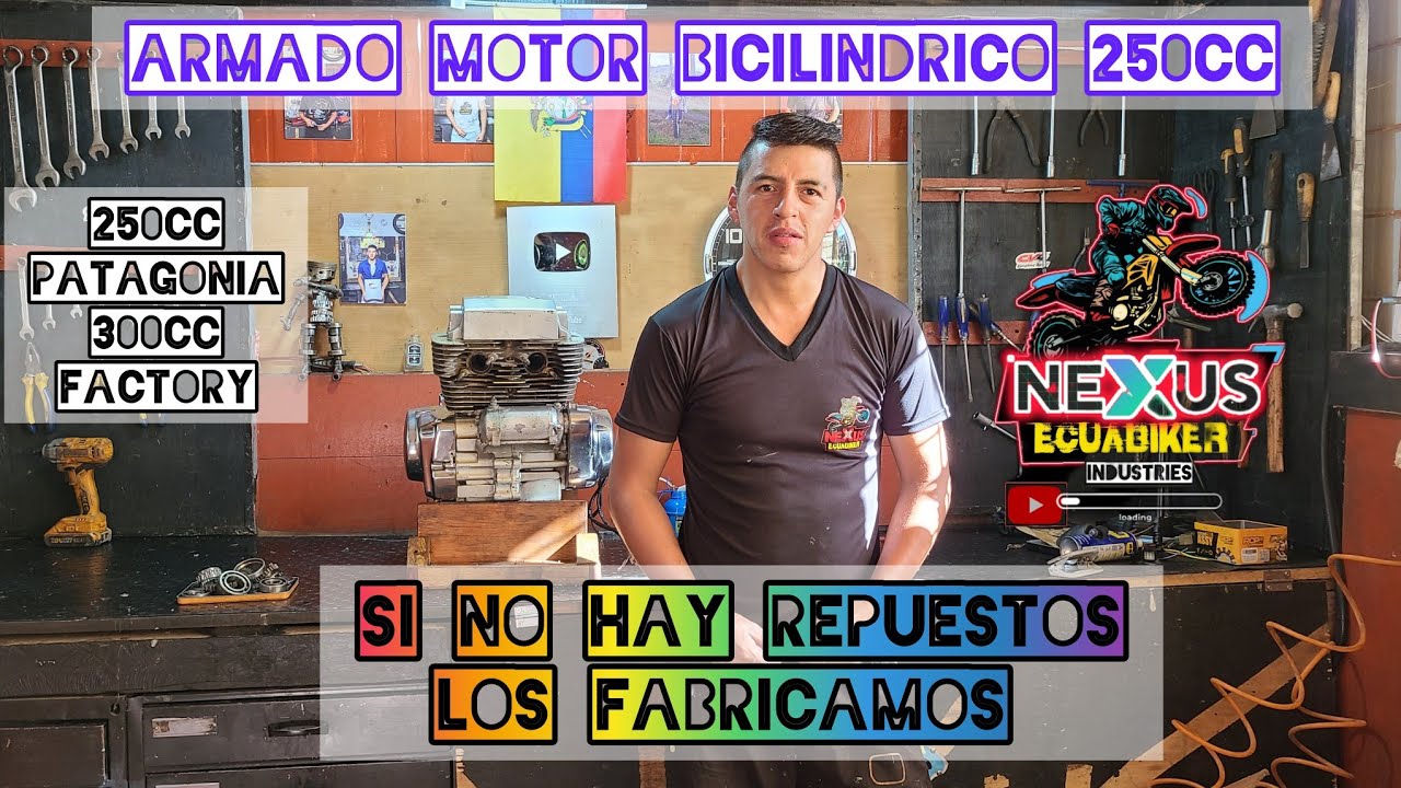 Armamos  un  MOTOR Bicilindrico 250/NO HAY REFACCIONES . Toco hacer las piezas.