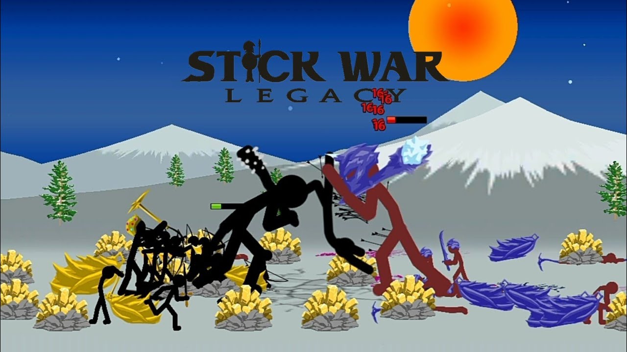 Challenging battle for gold in Mission 386 Stick War Legacy