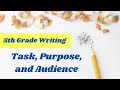 Understanding Task, Purpose, and Audience in Writing