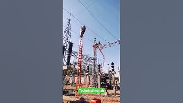 power grid/maintenance of electriacl grid/grid mantenance/pgcil project/high voltage line /work