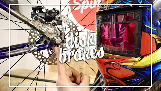 I welded a disk brake onto my retro mtb frame.