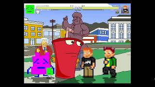 Celebrity MUGEN Fight - The Mooninites and Master Shake vs. Dave (Code Monkeys) and Jerry (Code Monkeys) Wealth