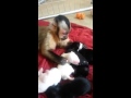 VIDEO: Monkey and his new puppies