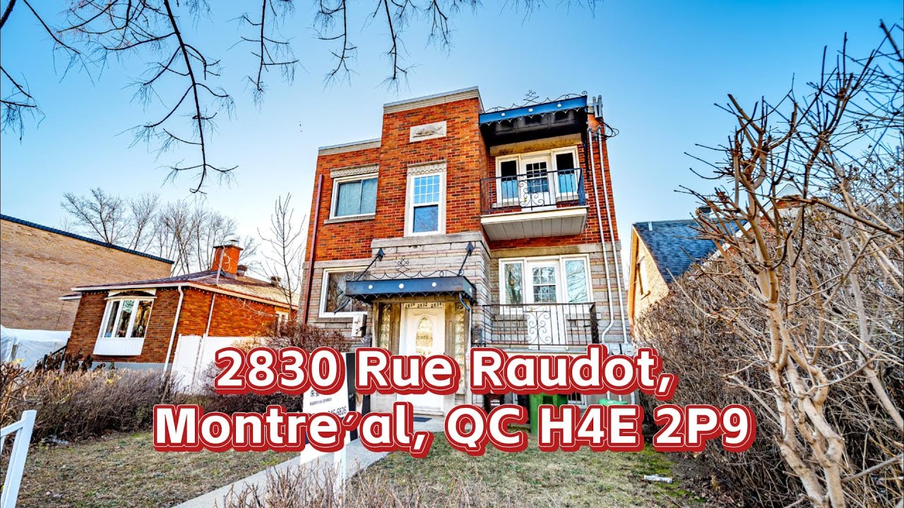 Quadruplex à vendre NEW LISTING2830 Rue Raudot, Montréal, QC H4E 2P9
