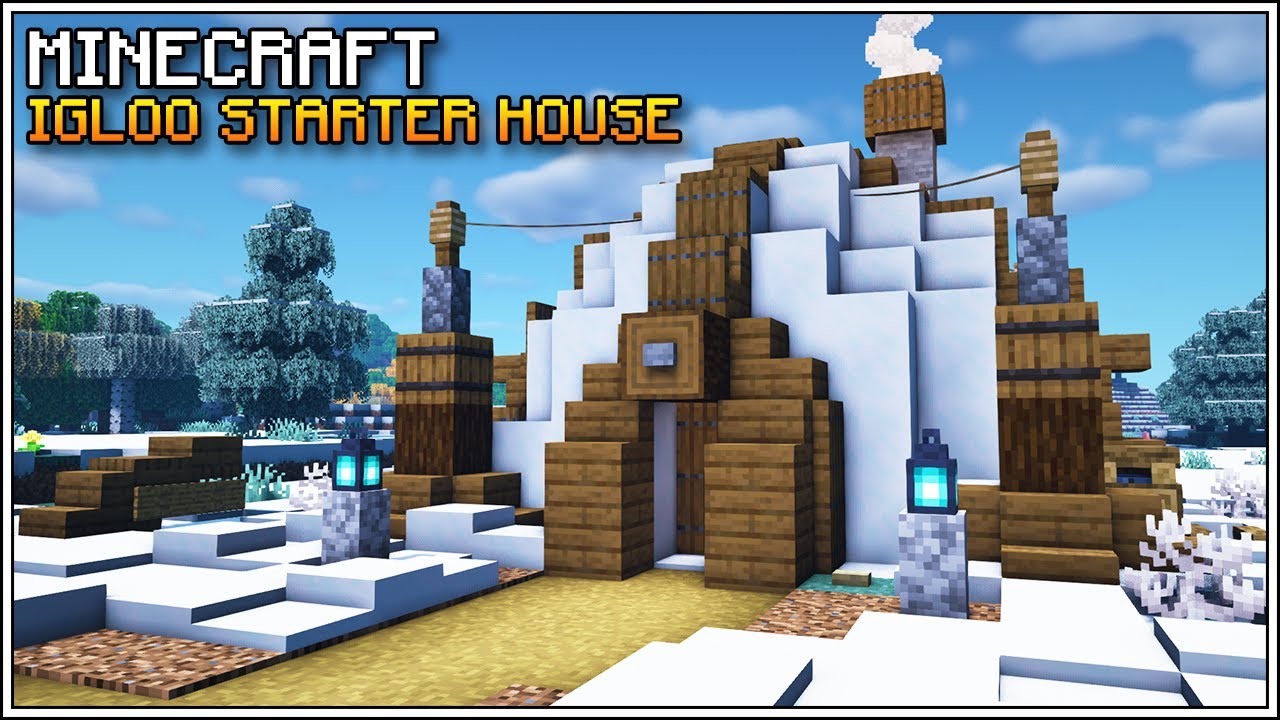 Minecraft 1 16 Igloo Starter House Tutorial Youtube