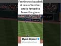 Fan throws ball at player and gets KICKED OUT 😱 #MLB