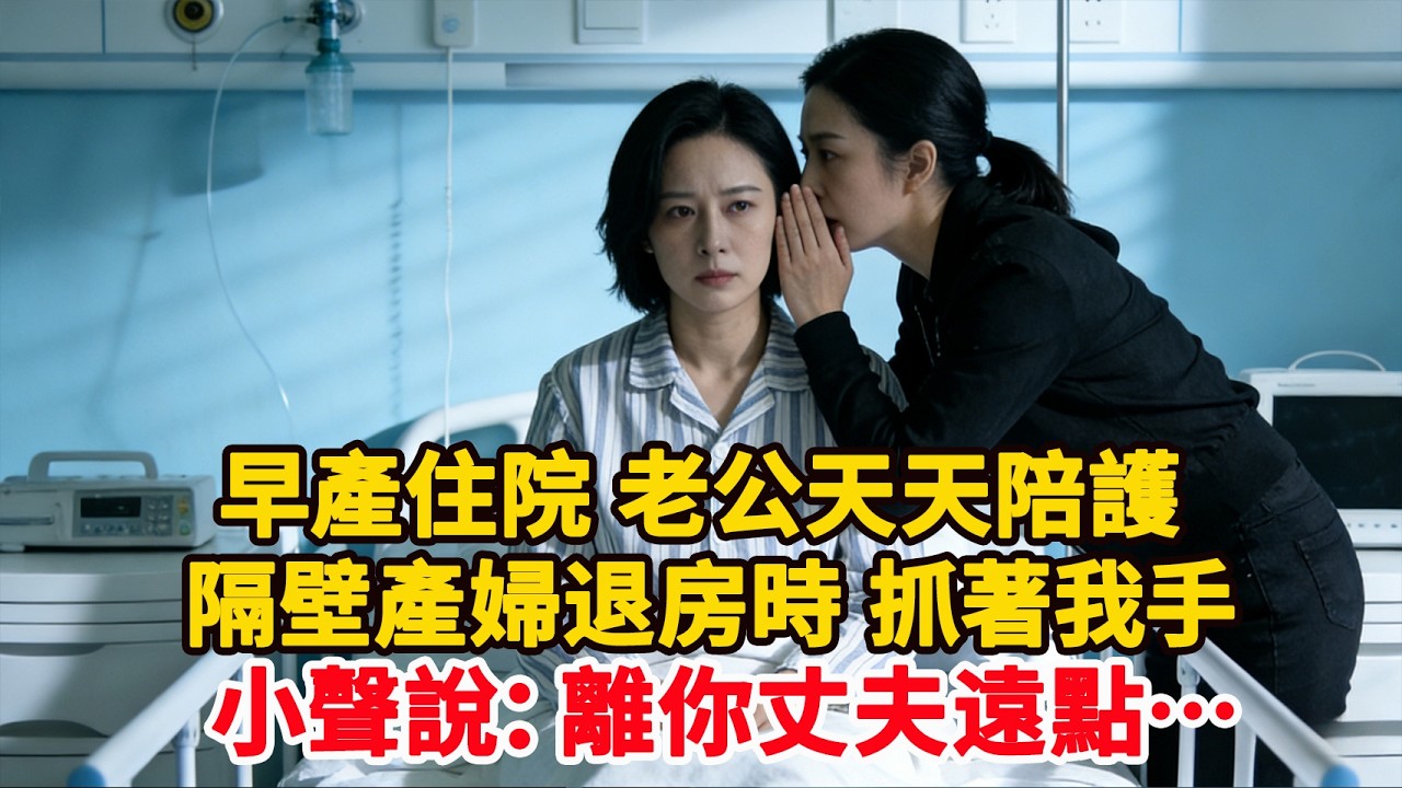 早產住院 老公天天陪護隔壁產婦退房時 抓著我手小聲說：離你丈夫遠點…#為人處世 #正能量 #故事分享 #生活經驗 #情感