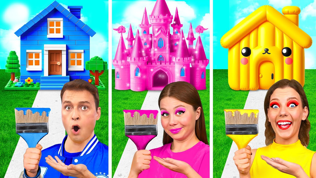 ワンカラーハウスチャレンジ | 面白い瞬間 Fun Teen - YouTube