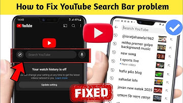Fix youtube search bar hide problem | Not showing full screen | YouTube search bar half showing