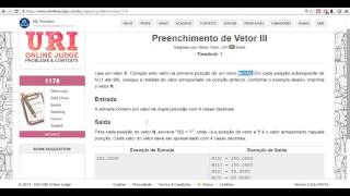 Resolução de Problema: Preenchimento de Vetor III [URI - 1178]