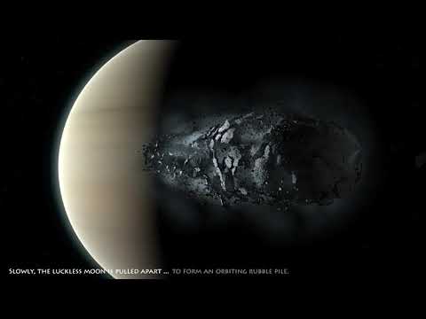 Space Animation - The Formation of Planetary Rings Systems